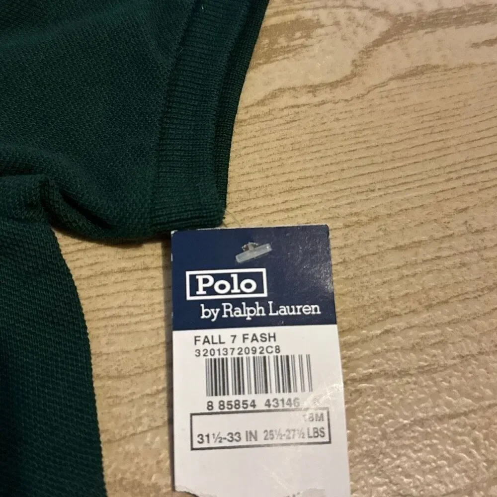 NWT Polo Ralph Lauren toddler boy's 18 months   cotton mesh polo shirt in forest - Picture 3 of 6